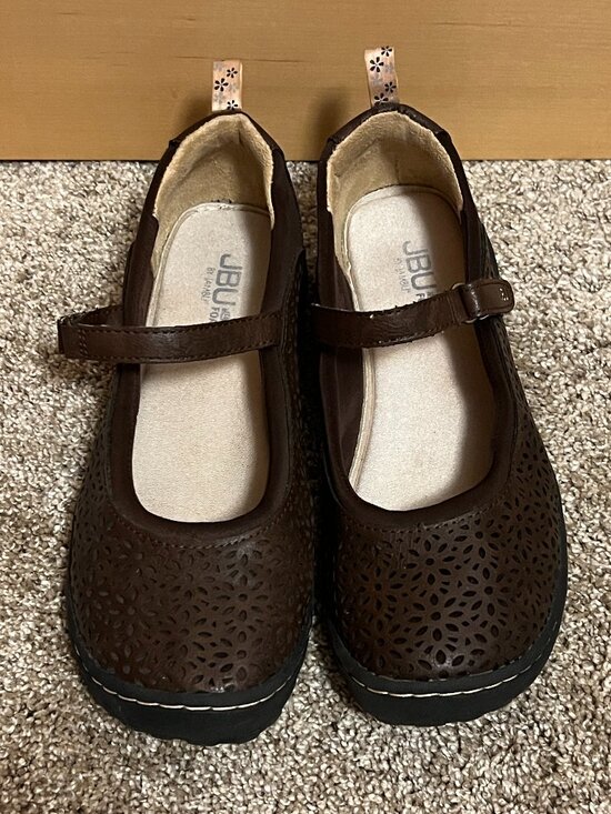 JBU Shoes - JBU Jambu Granada Brown Memory Foam Women's Mary Janes: Size 8M